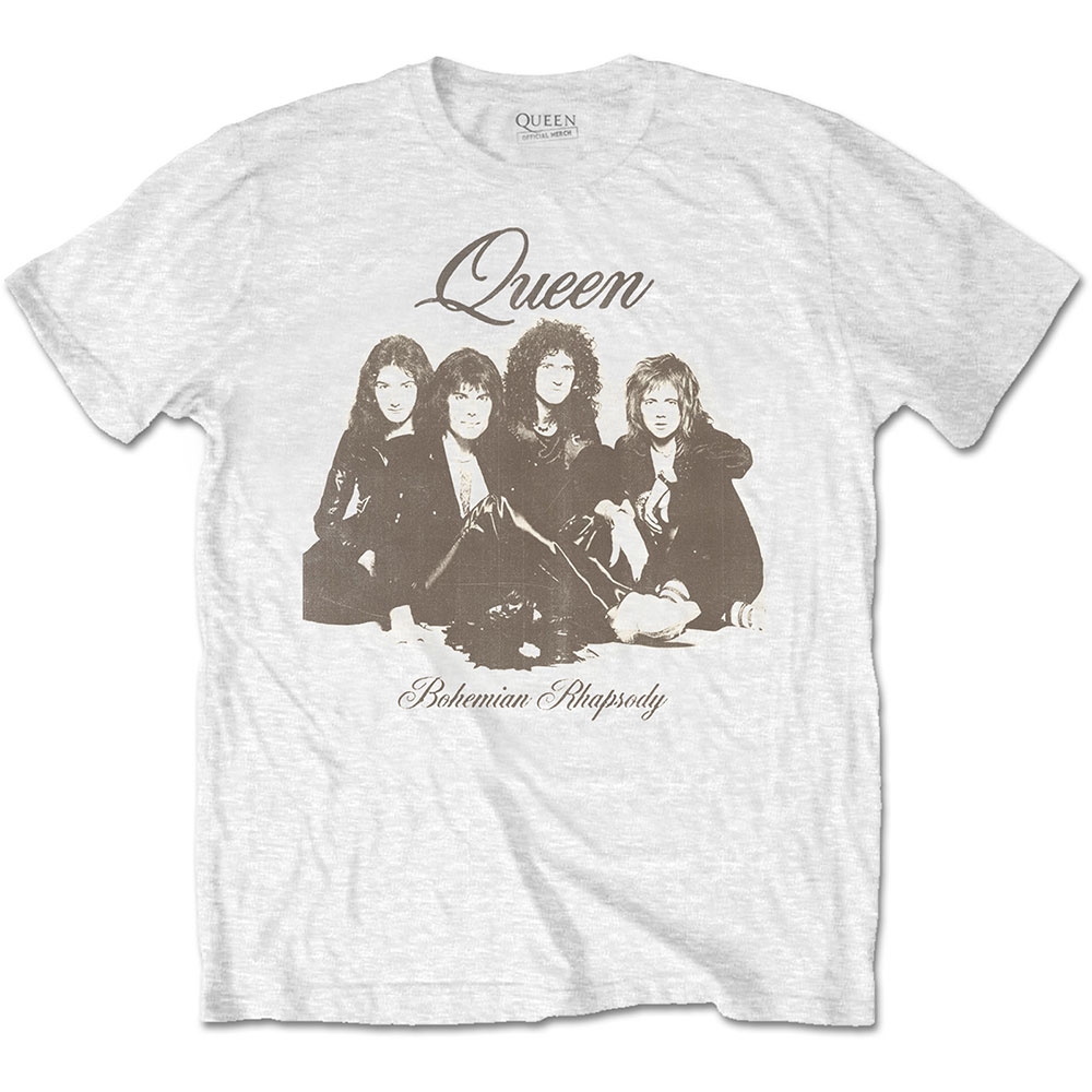 Queen Unisex T-Shirt: Bo Rhap Portrait (Large)