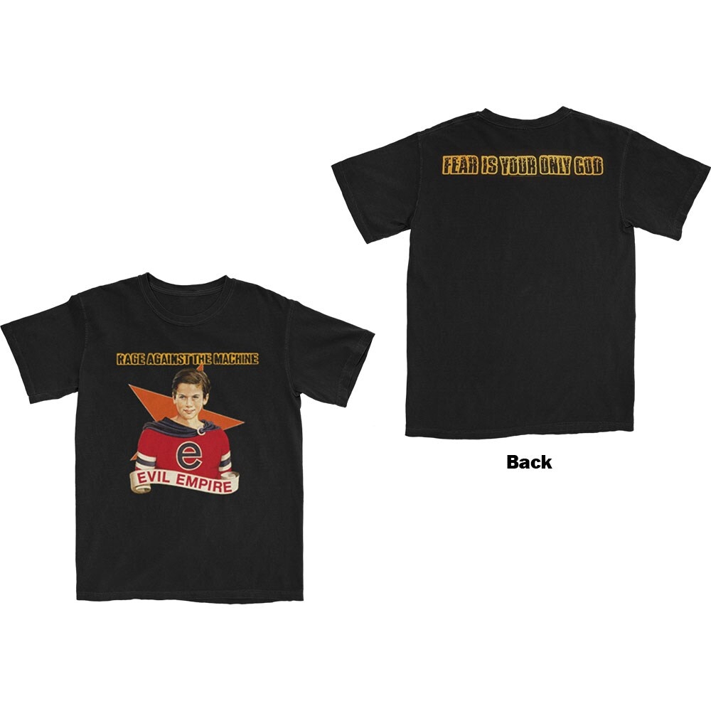 Rage Against The Machine Unisex T-Shirt: Fear Is Our Only God (Back Print) (X-Large)