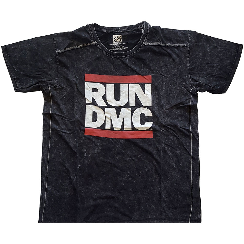 Run DMC Unisex Snow Wash T-Shirt: Logo (Large)