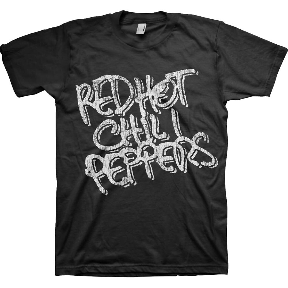 Red Hot Chili Peppers Unisex T-Shirt: Black & White Logo (X-Large)