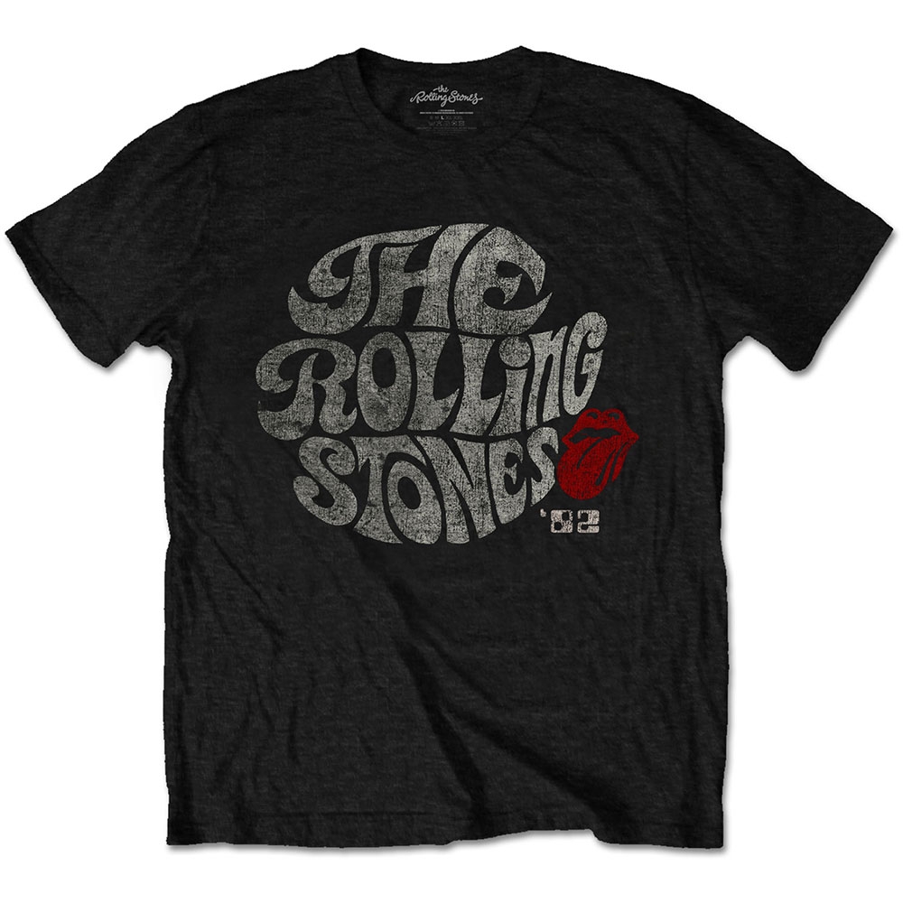 The Rolling Stones Unisex Eco T-Shirt: Swirl Logo '82 (Small)