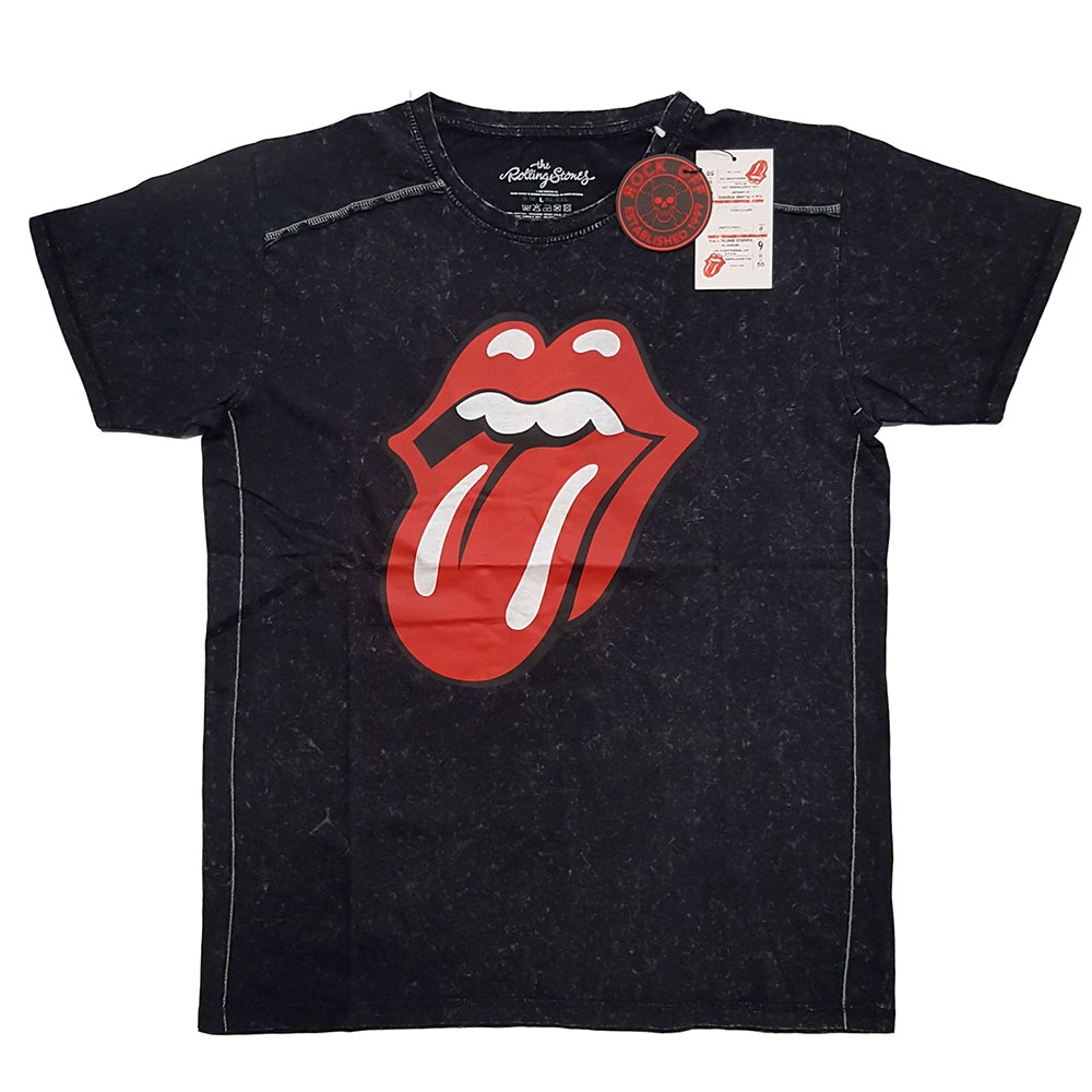 The Rolling Stones Unisex Snow Wash T-Shirt: Classic Tongue (Small)