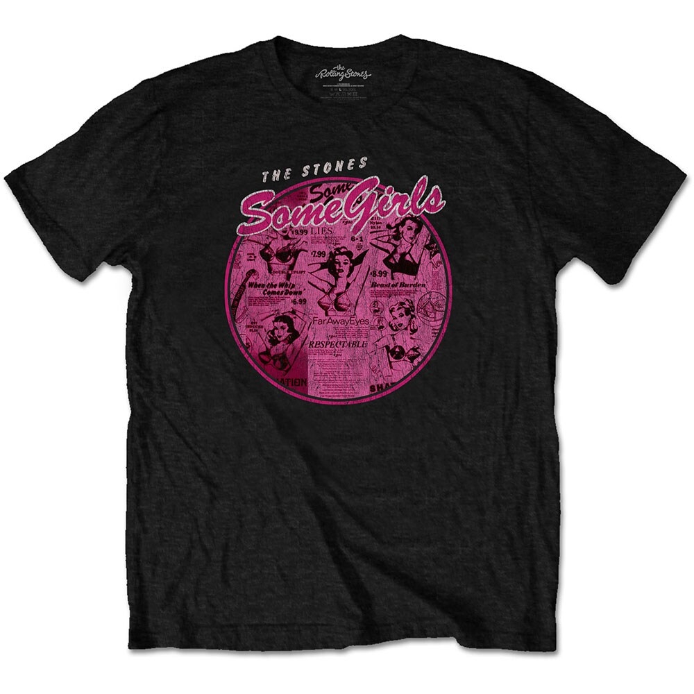 The Rolling Stones Unisex T-Shirt: Some Girls Circle V.2. (Large)