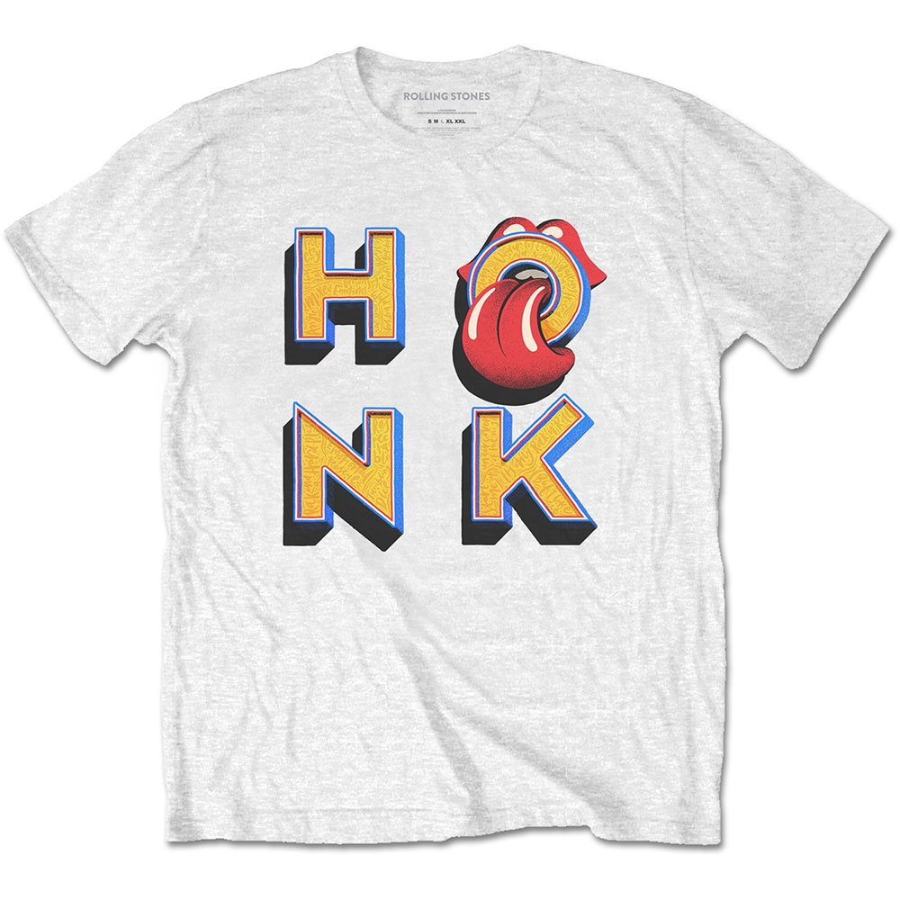 The Rolling Stones Unisex T-Shirt: Honk Letters (Large)
