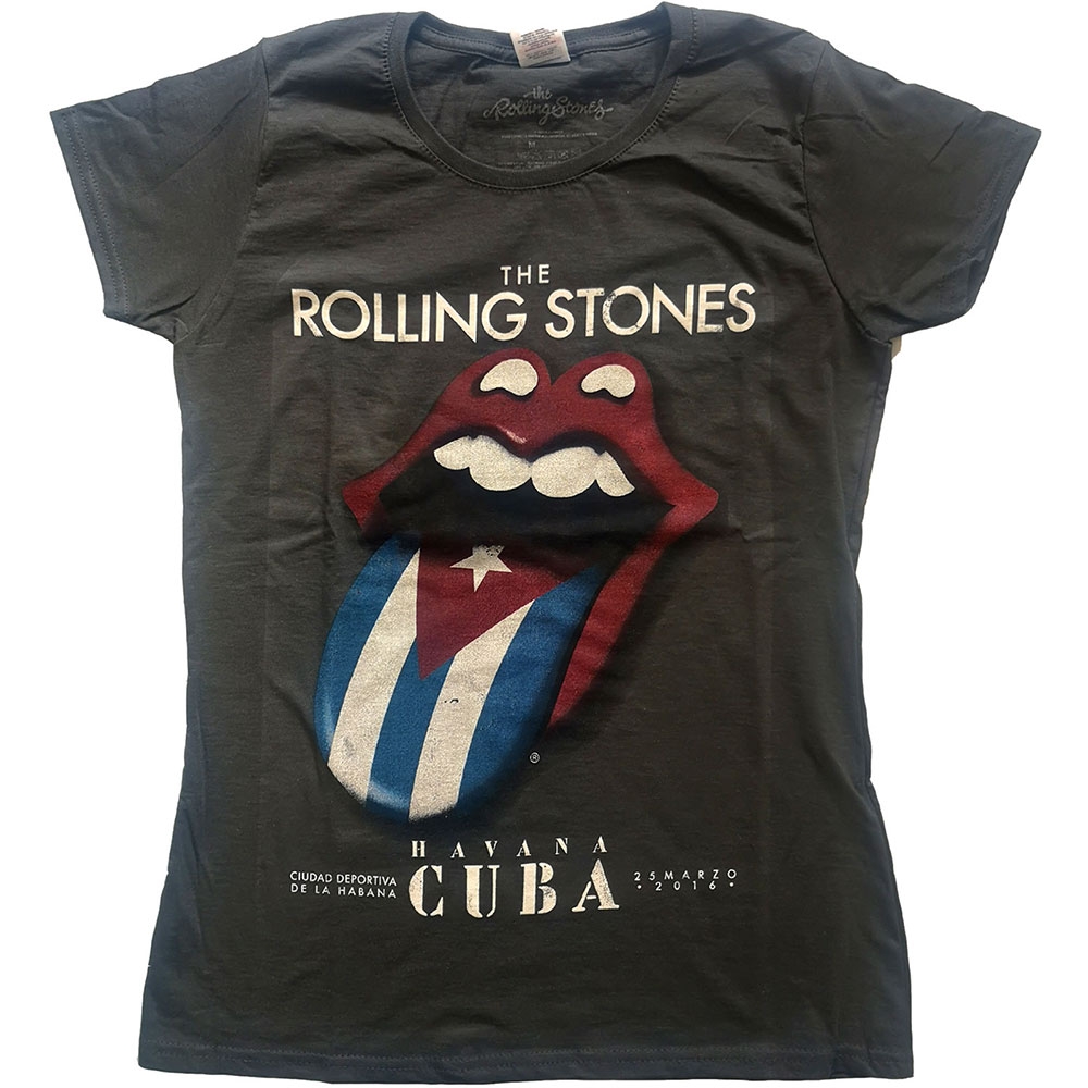 The Rolling Stones Ladies Tee: Havana Cuba (X-Small)