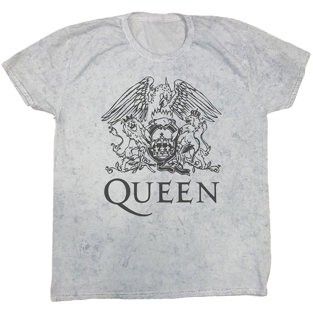 Queen Unisex T-Shirt: Crest (Dip-Dye) (Small)