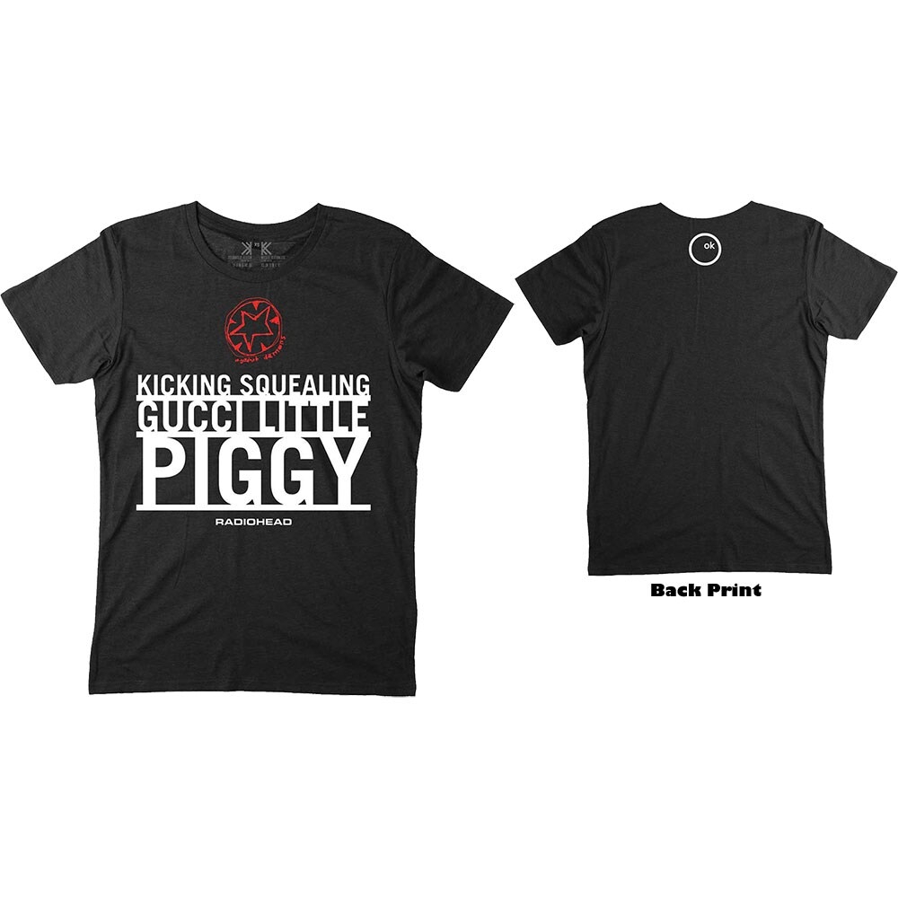 Radiohead Unisex T-Shirt: Gucci Piggy (Back Print) (XX-Large)