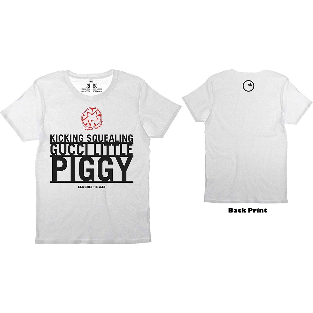 Radiohead Unisex T-Shirt: Gucci Piggy (Back Print) (Medium)