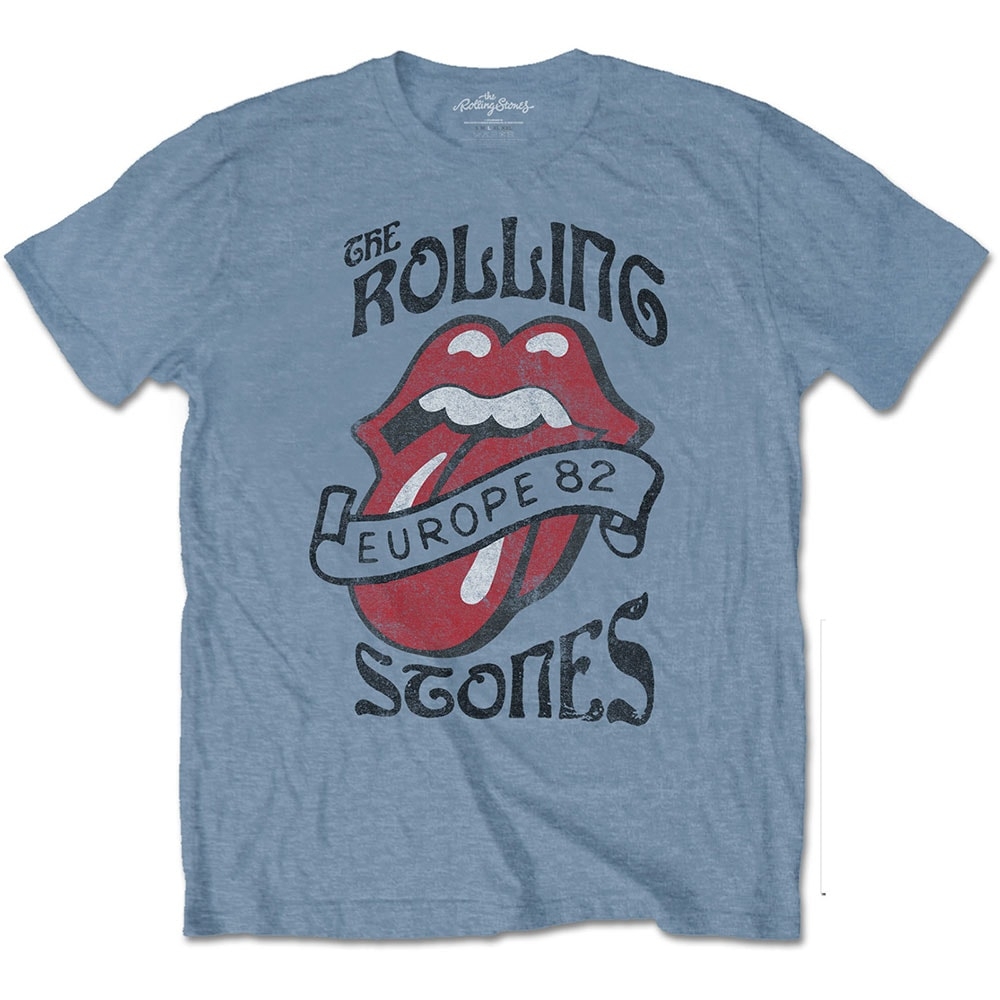 The Rolling Stones Unisex T-Shirt: Europe '82 Tour (Large)
