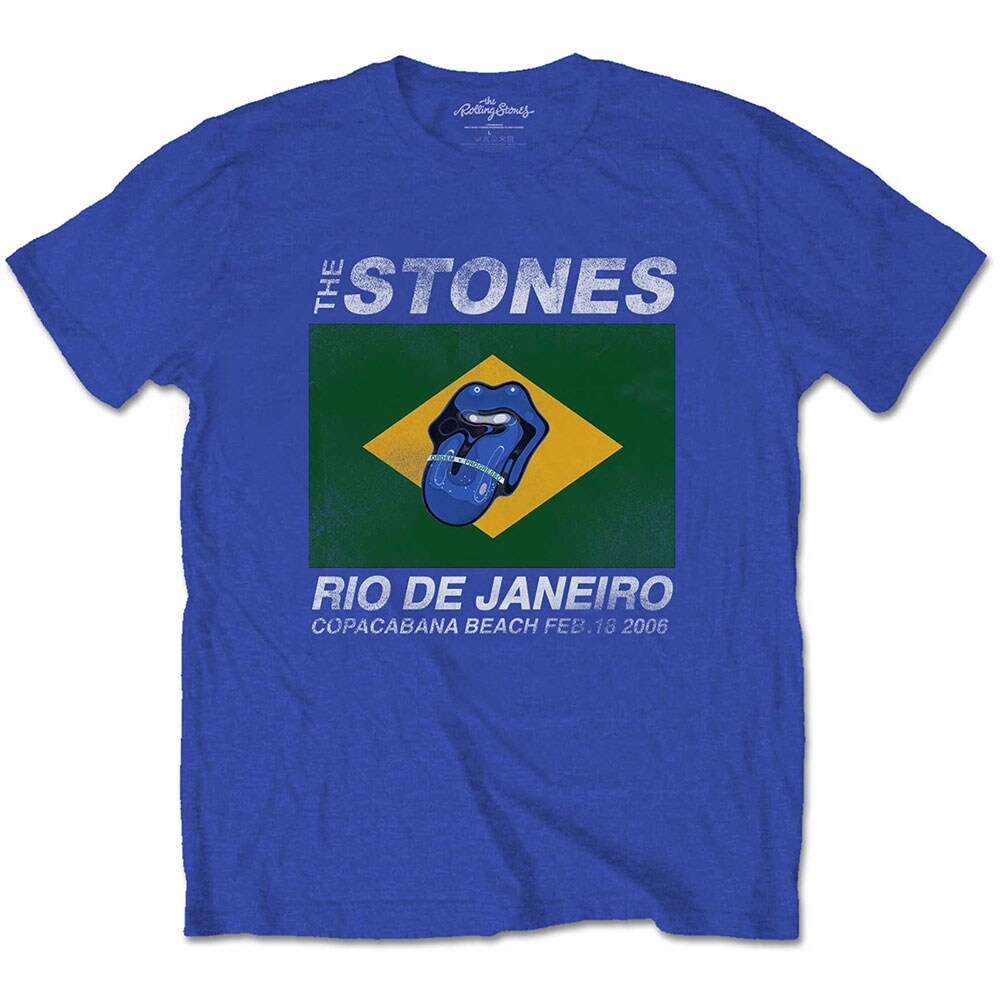 The Rolling Stones Unisex T-Shirt: Copacabana Blue (Small)