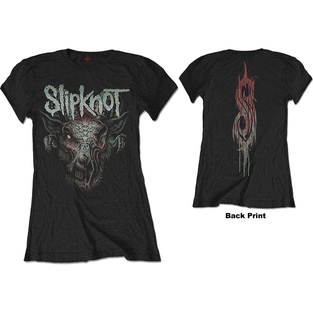 Slipknot Ladies T-Shirt: Infected Goat (Back Print) (Medium)