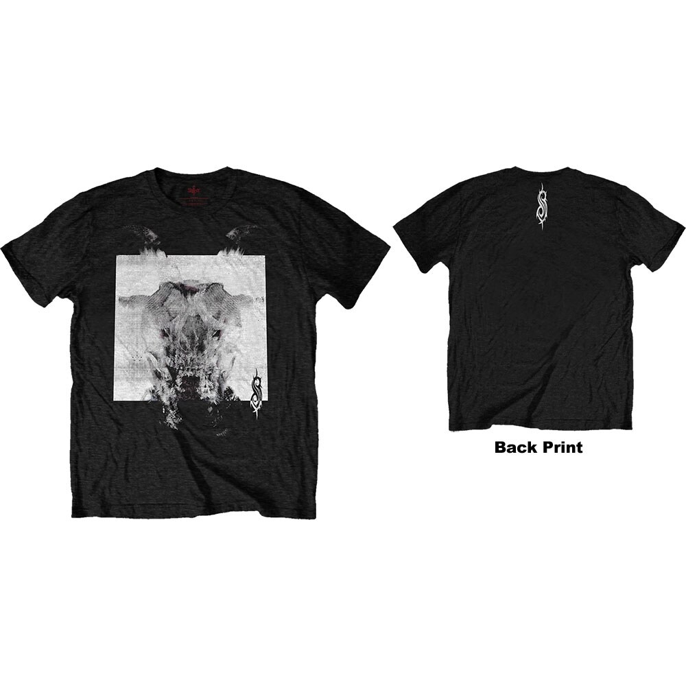 Slipknot Unisex T-Shirt: Devil Single - Black & White (Back Print) (Small)