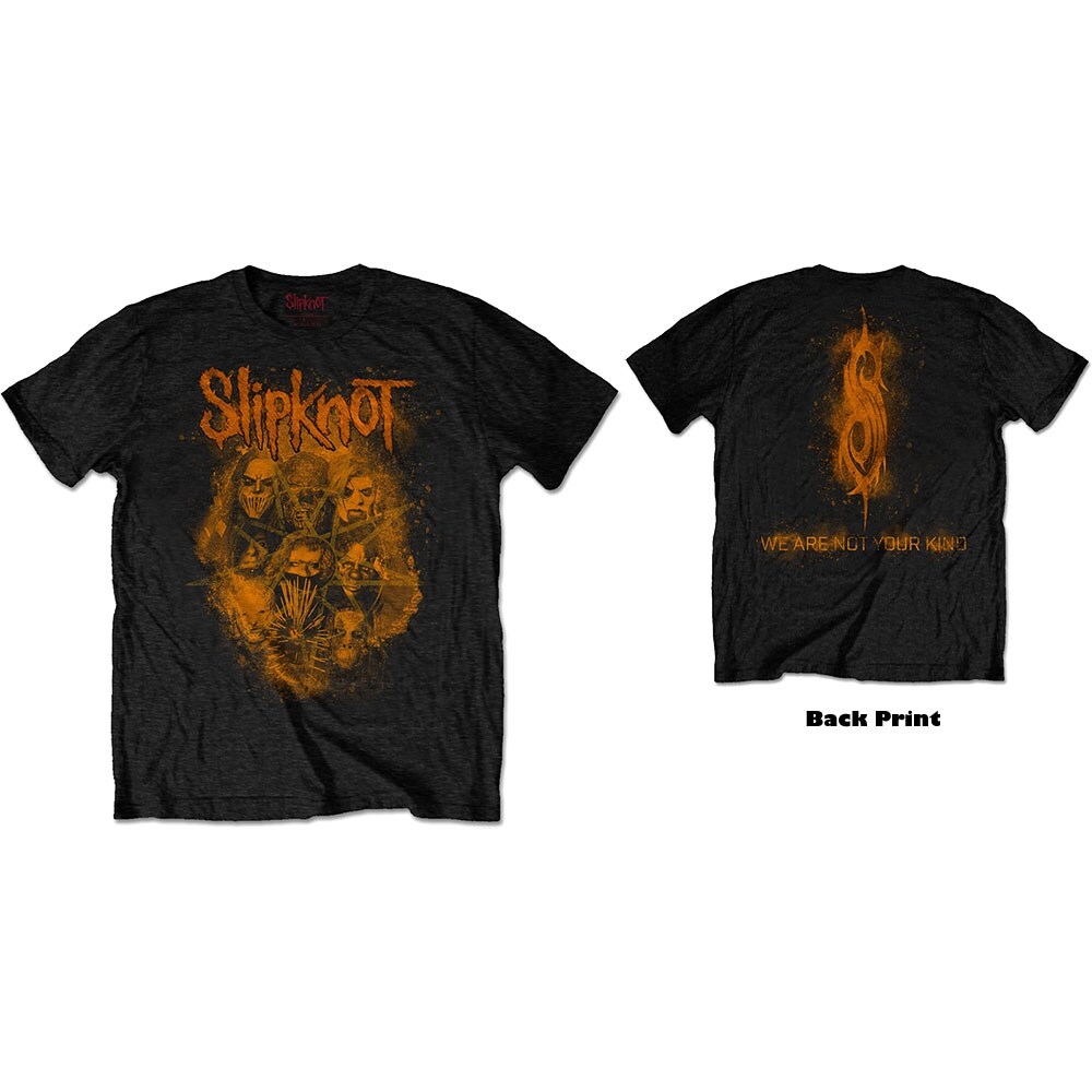 Slipknot Unisex T-Shirt: WANYK Orange (Back Print) (Small)