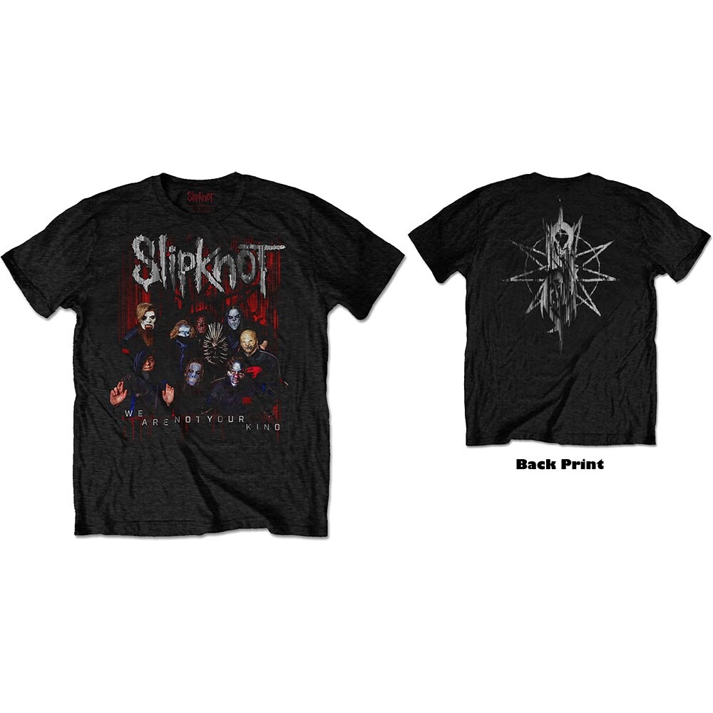 Slipknot Unisex T-Shirt: WANYK Group Photo (Back Print) (Small)