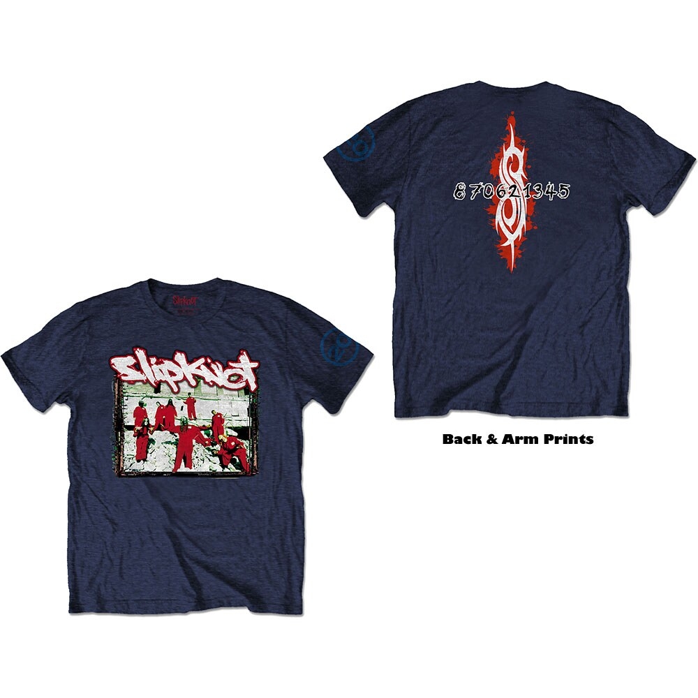 Slipknot Unisex T-Shirt: 20th Anniversary - Red Jump Suits (Back Print) (Medium)