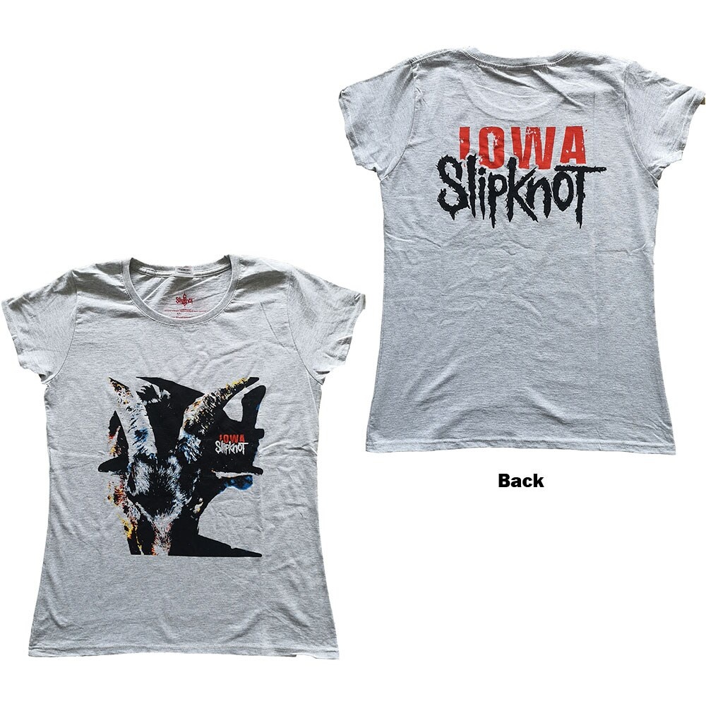 Slipknot Ladies T-Shirt: Iowa Goat Shadow (Back Print) (X-Large)