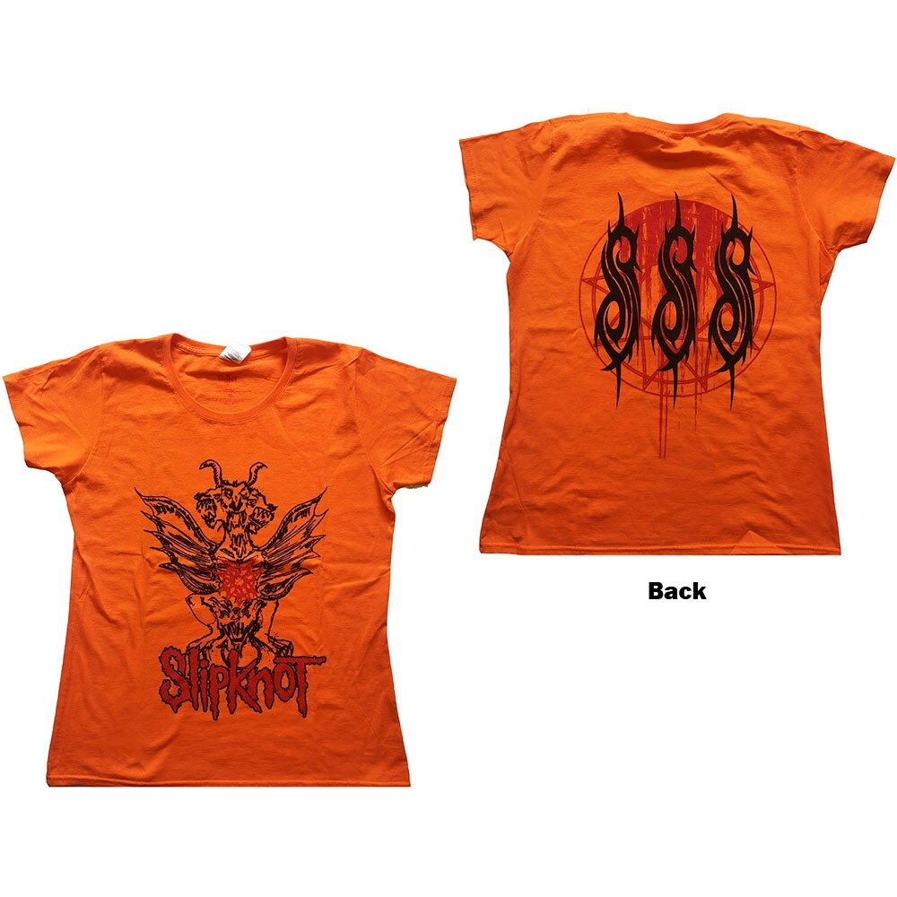 Slipknot Ladies Tee: Winged Devil (Back Print) (Medium)