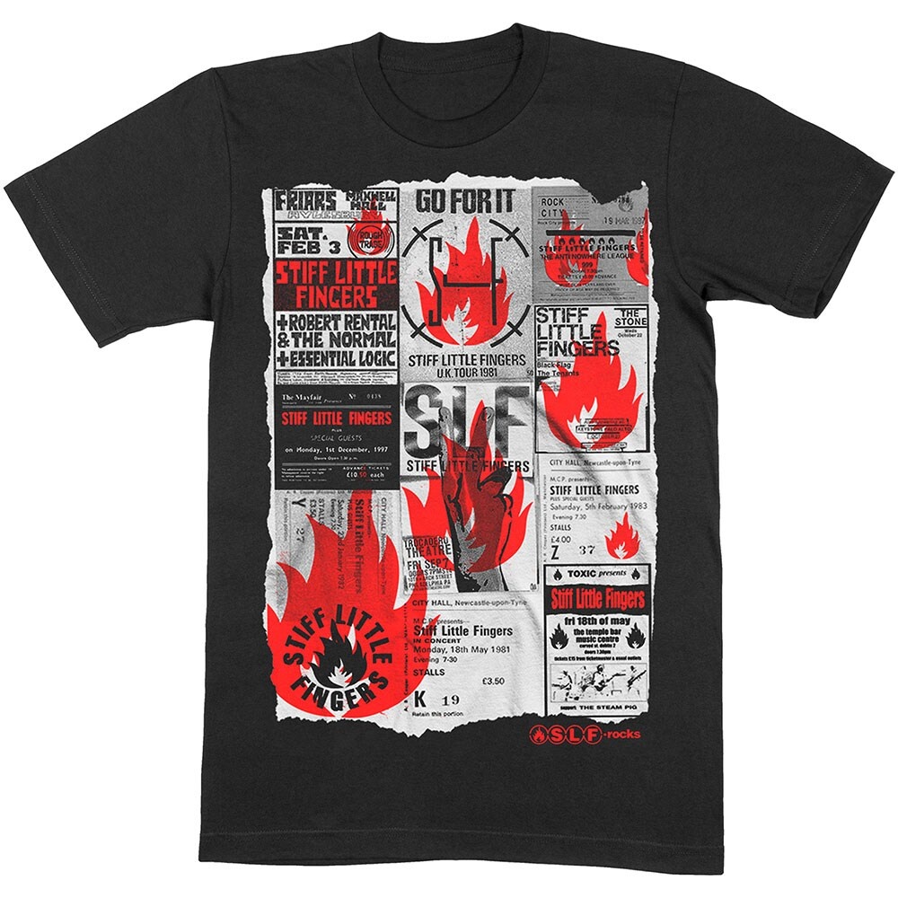 Stiff Little Fingers Unisex T-Shirt: Flyer (Large)