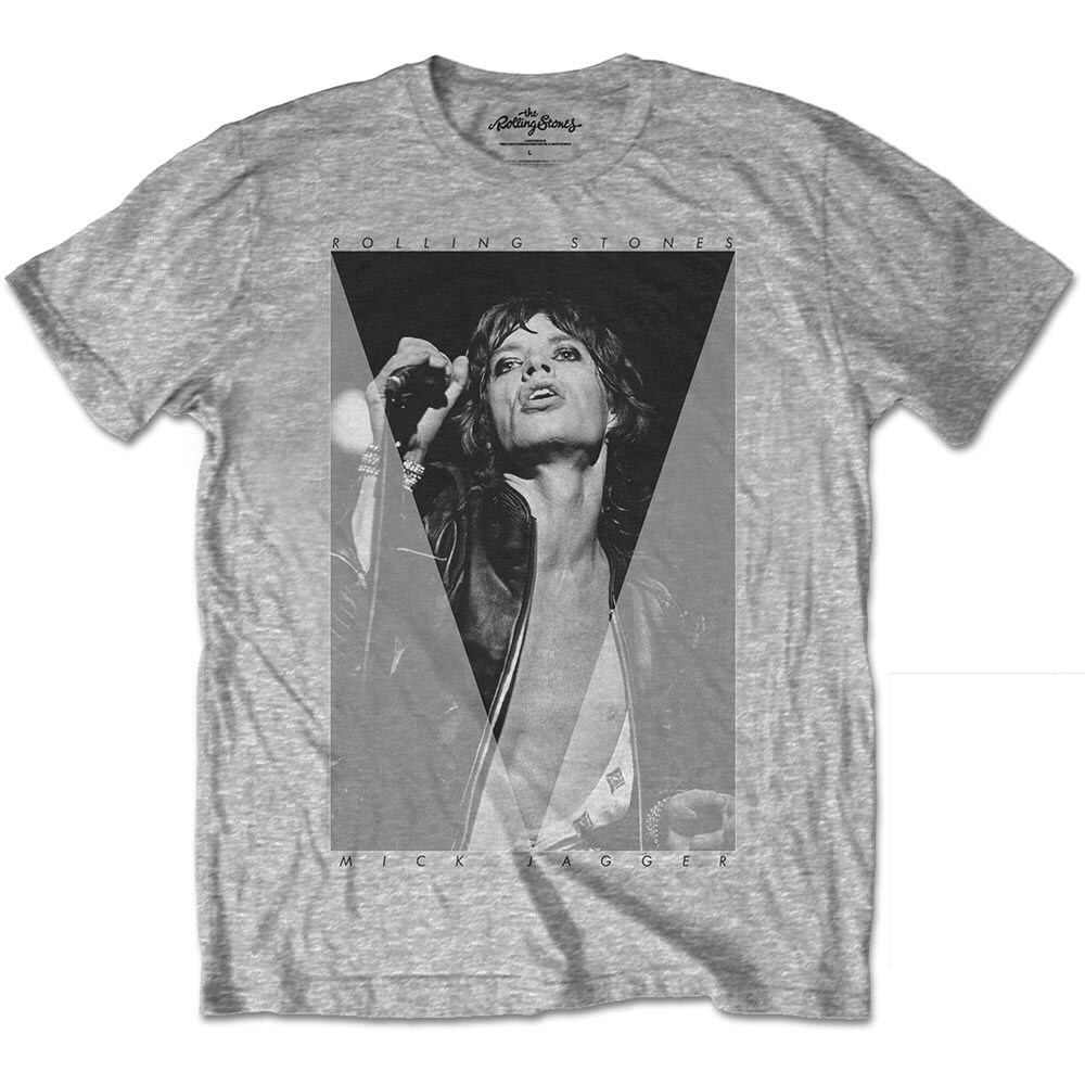 The Rolling Stones Unisex T-Shirt: Mick Triangle (Medium)