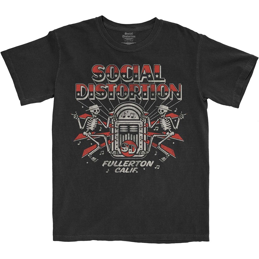 Social Distortion Unisex T-Shirt: Jukebox Skelly (Small)