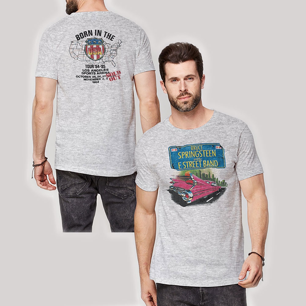 Bruce Springsteen Unisex T-Shirt: Pink Cadillac (Back Print) (XX-Large)