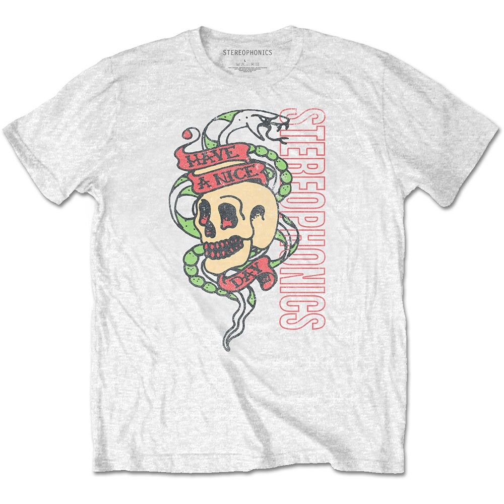 Stereophonics Unisex T-Shirt: Have A Nice Day Snake (Large)