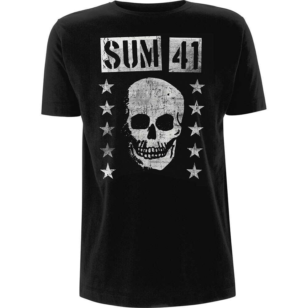 Sum 41 Unisex T-Shirt: Grinning Skull (Medium)