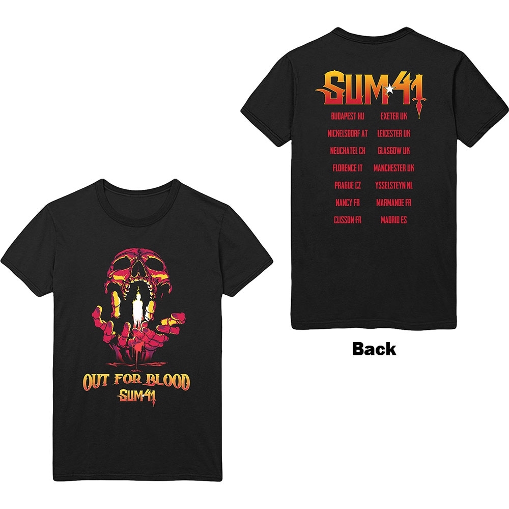 Sum 41 Unisex T-Shirt: Out For Blood (Back Print) (Medium)