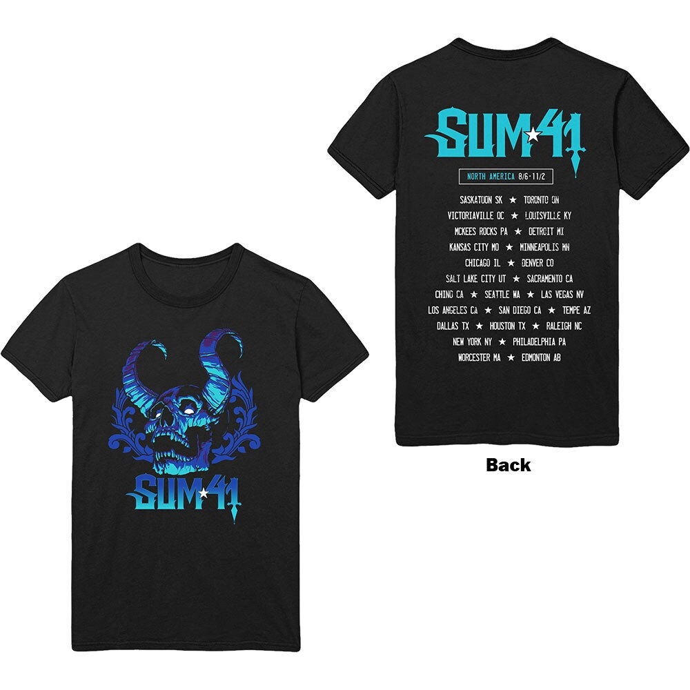 Sum 41 Unisex T-Shirt: Blue Demon (Back Print) (XX-Large)