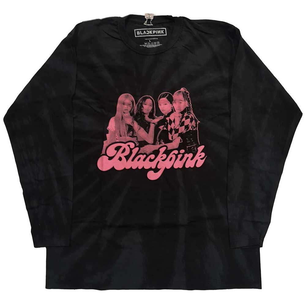 BlackPink Unisex Long Sleeved T-Shirt: Photo (Dip-Dye) (X-Large)