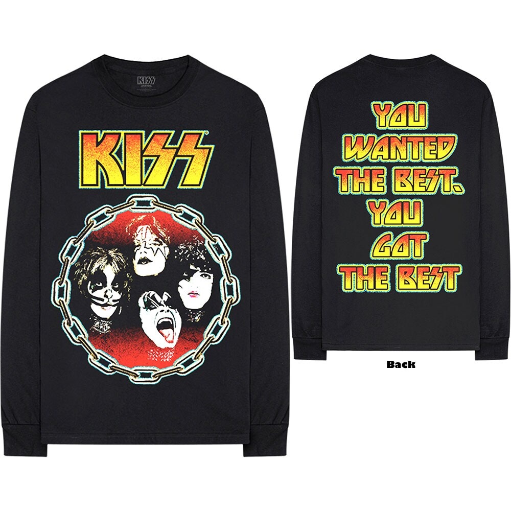 KISS Unisex Long Sleeved T-Shirt: You Wanted The Best (Back Print) (Small)