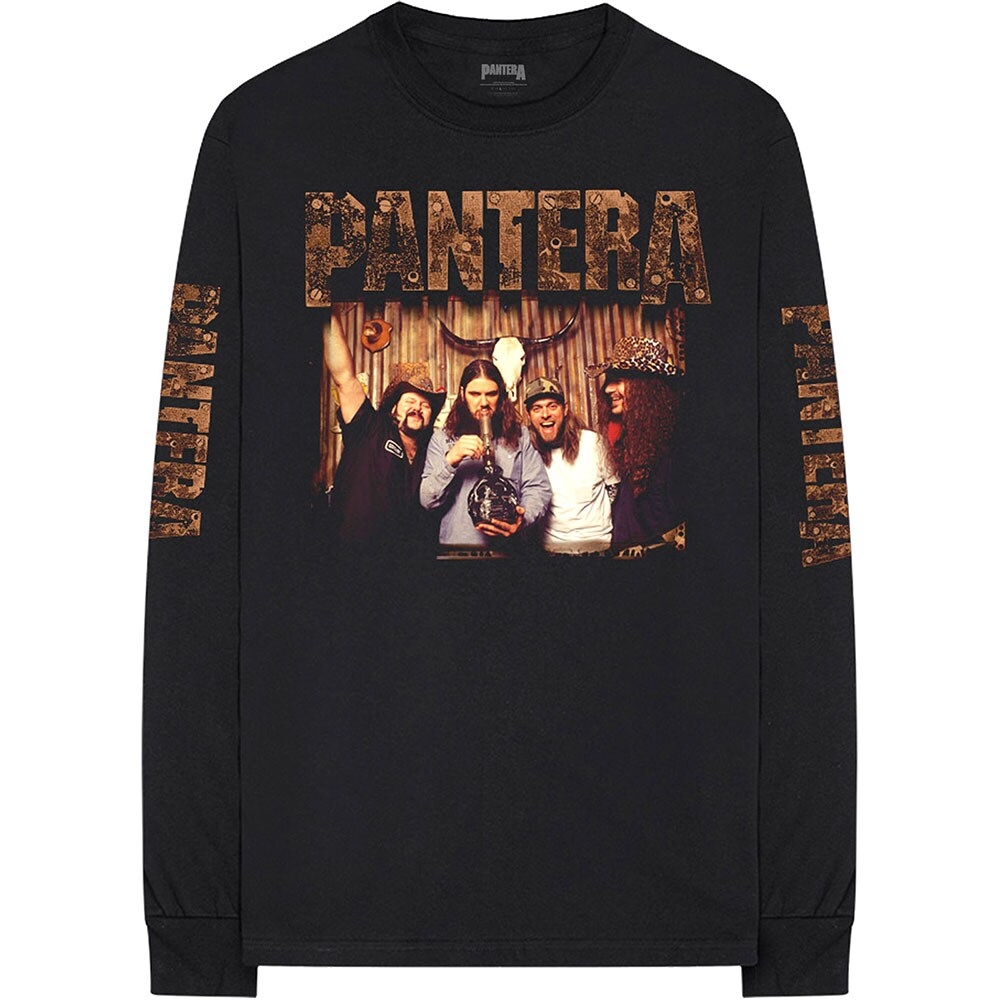 Pantera Unisex Long Sleeved T-Shirt: Bong Group (Sleeve Print) (Large)