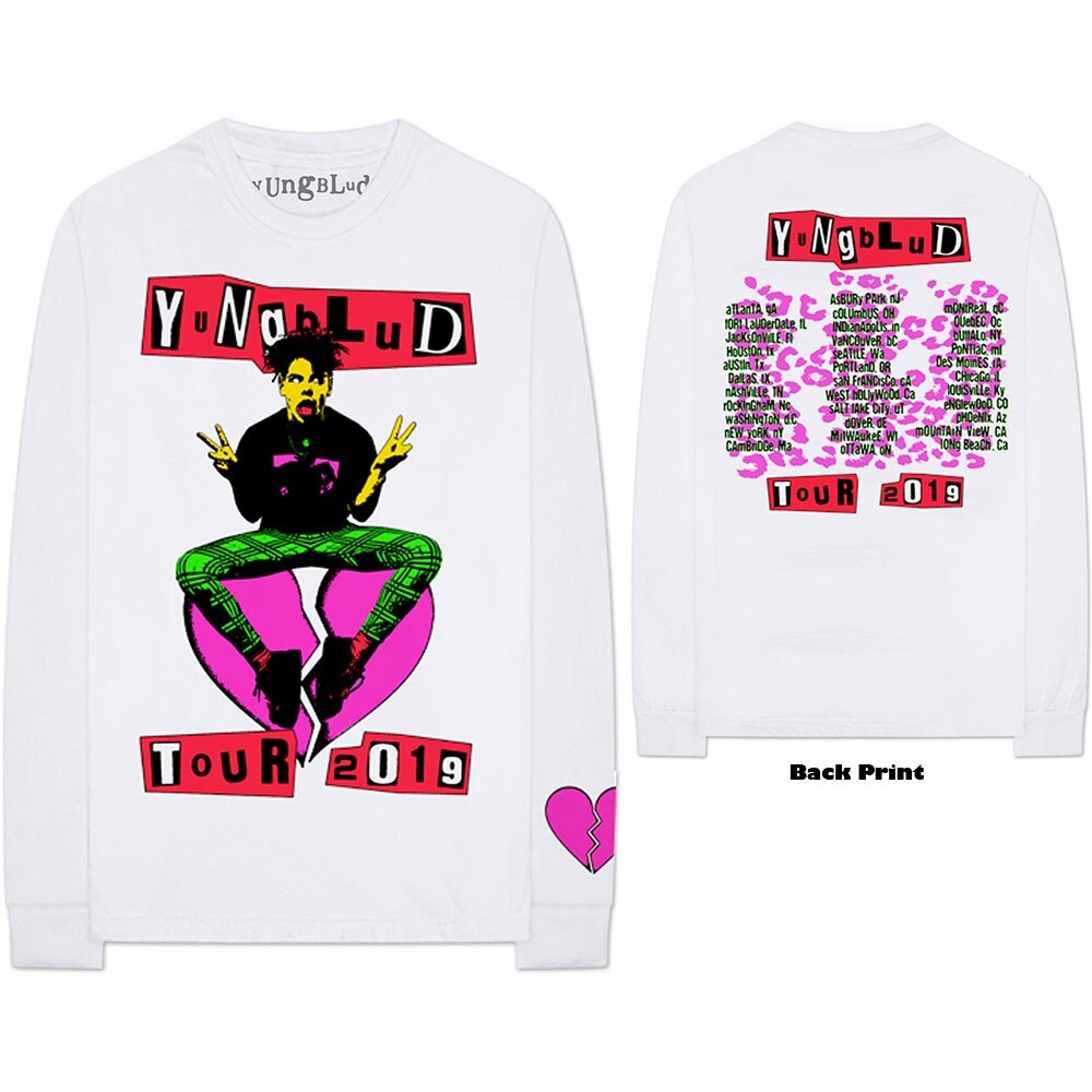 Yungblud Unisex Long Sleeved T-Shirt: Tour (Back & Sleeve Print) (XX-Large)