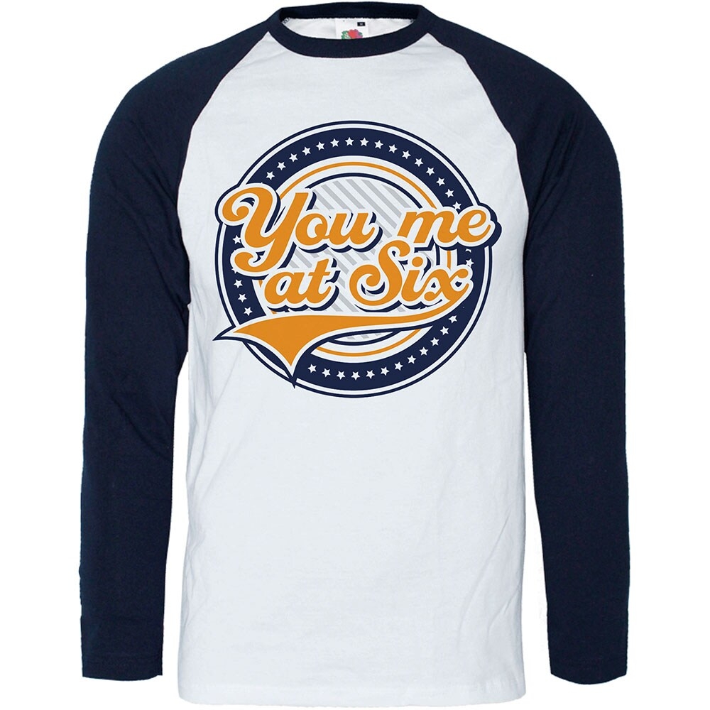 You Me At Six Unisex Raglan T-Shirt: Crest (X-Large)