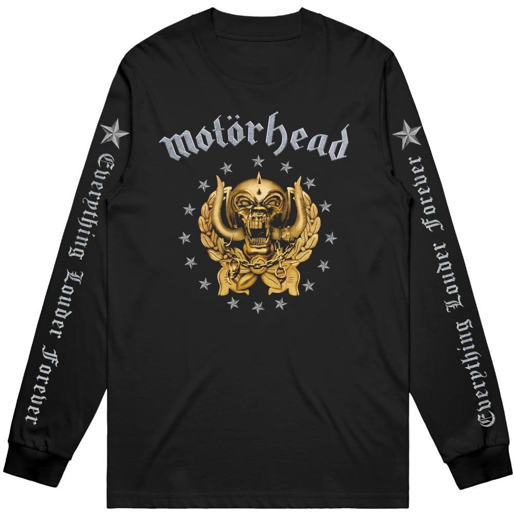 Motorhead Unisex Long Sleeved T-Shirt: Everything Louder Forever (Sleeve Print) (Medium)