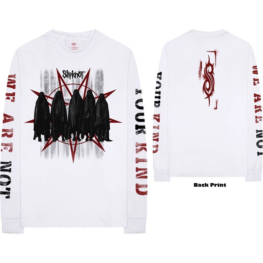 Slipknot Unisex Long Sleeved T-Shirt: Shrouded Group (Back & Sleeve Print) (Small)