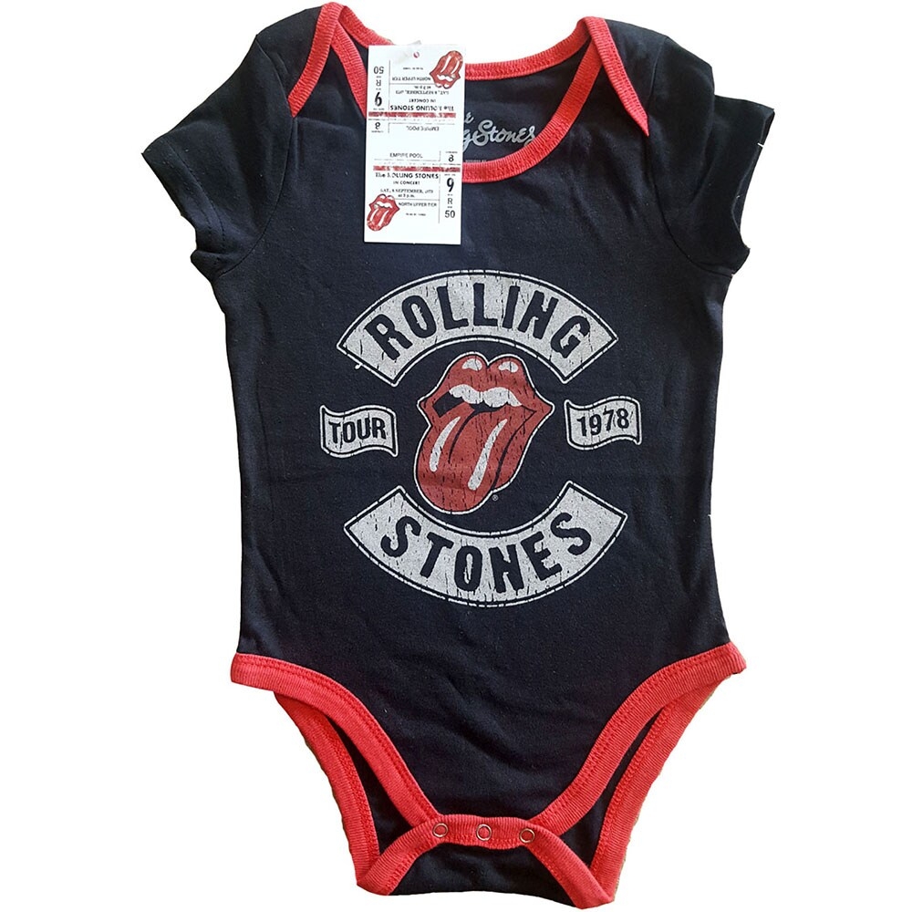 The Rolling Stones Kids Baby Grow: US Tour 1978 (0-3 Months)