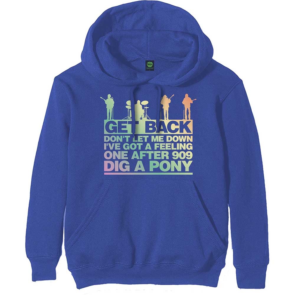 The Beatles Unisex Pullover Hoodie: Get Back Gradient (Medium)