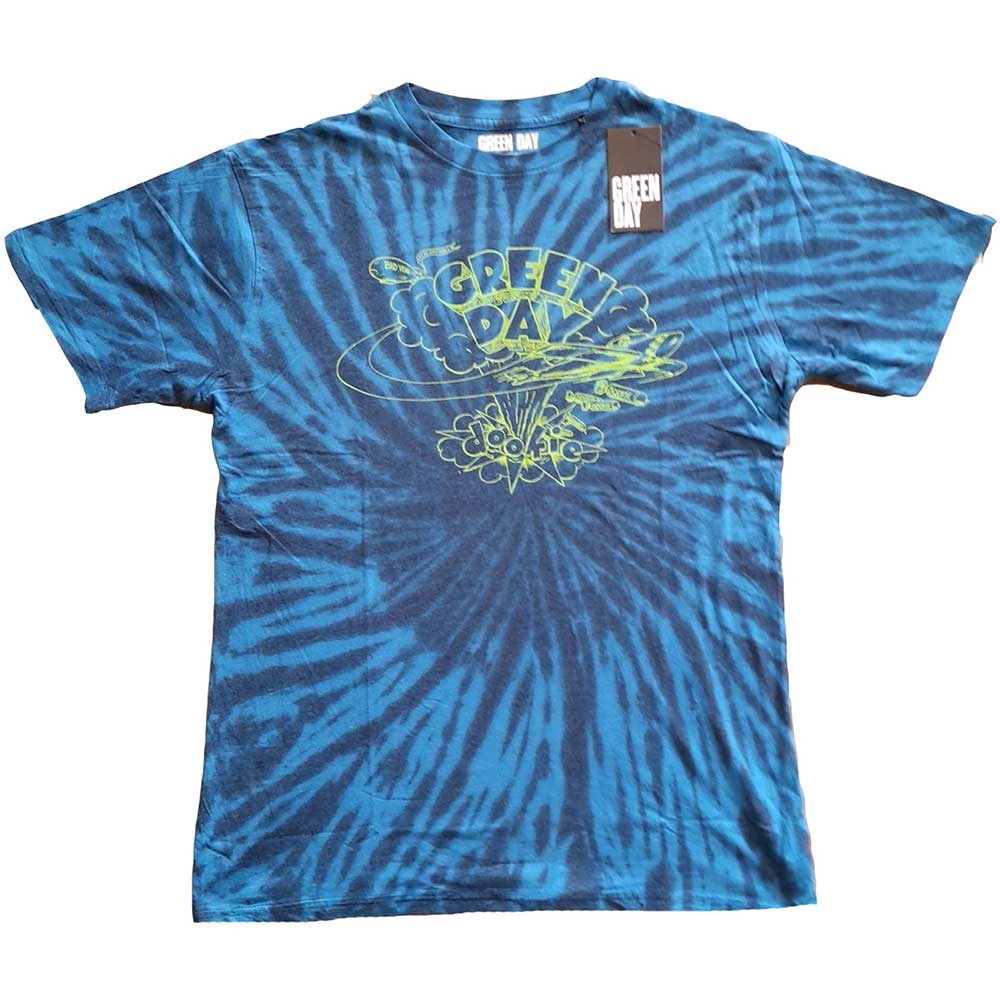 Green Day Unisex T-Shirt: Dookie Line Art (Dip-Dye) (X-Large)