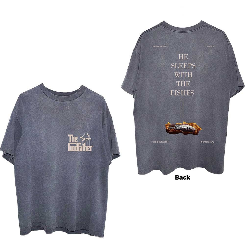The Godfather Unisex T-Shirt: Sleeps With The Fishes (Back Print) (XX-Large)