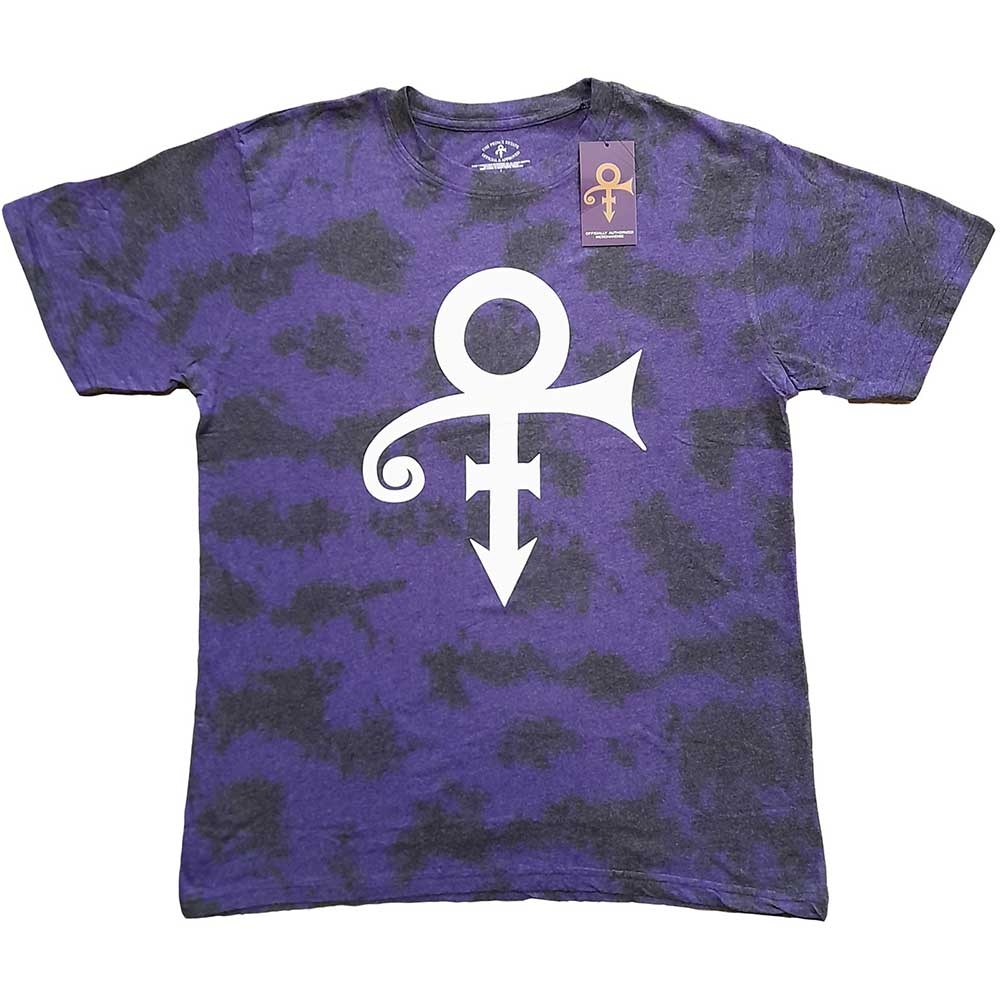 Prince Unisex T-Shirt: White Symbol (Dip-Dye) (Large)