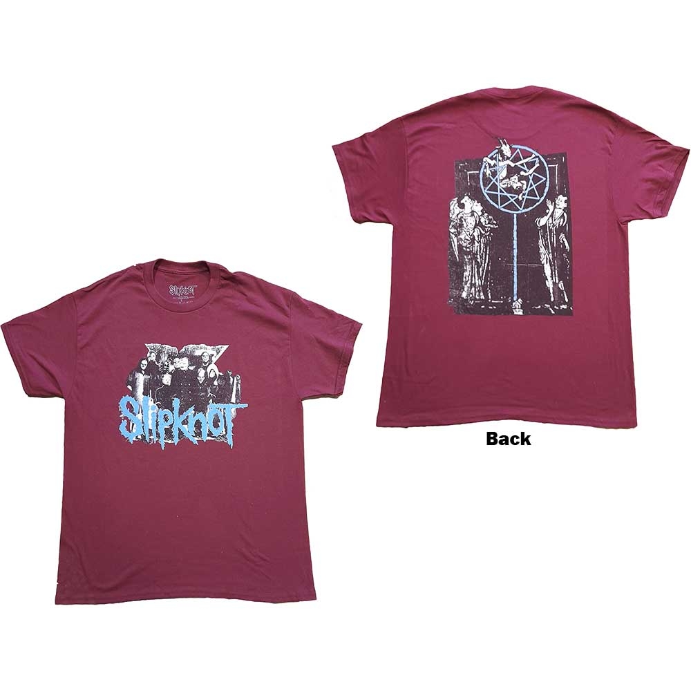 Slipknot Unisex T-Shirt: Goat Logo Demon (Back Print) (Large)