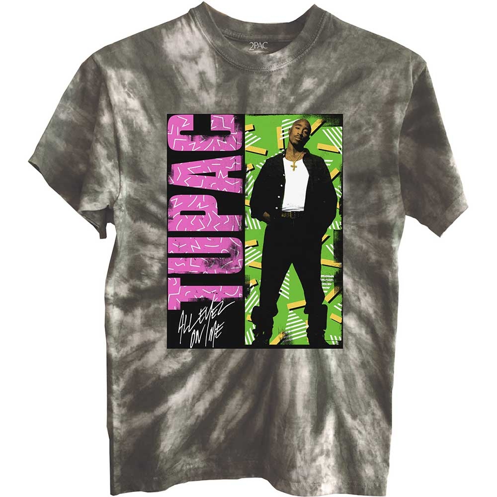 Tupac Unisex T-Shirt: All Eyez On Me (Dye-Wash) (Medium)