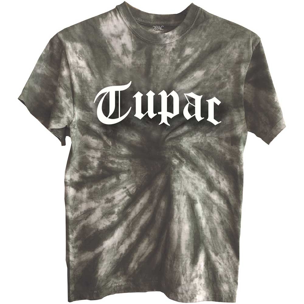 Tupac Unisex T-Shirt: Gothic Logo (Dye-Wash) (XX-Large)