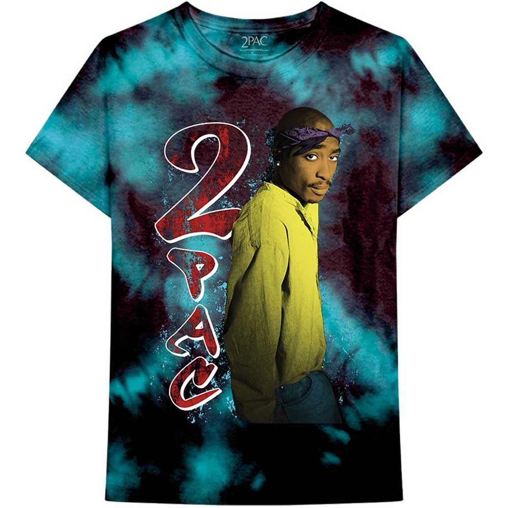 Tupac Unisex T-Shirt: Vintage Tupac (Dye-Wash) (Large)