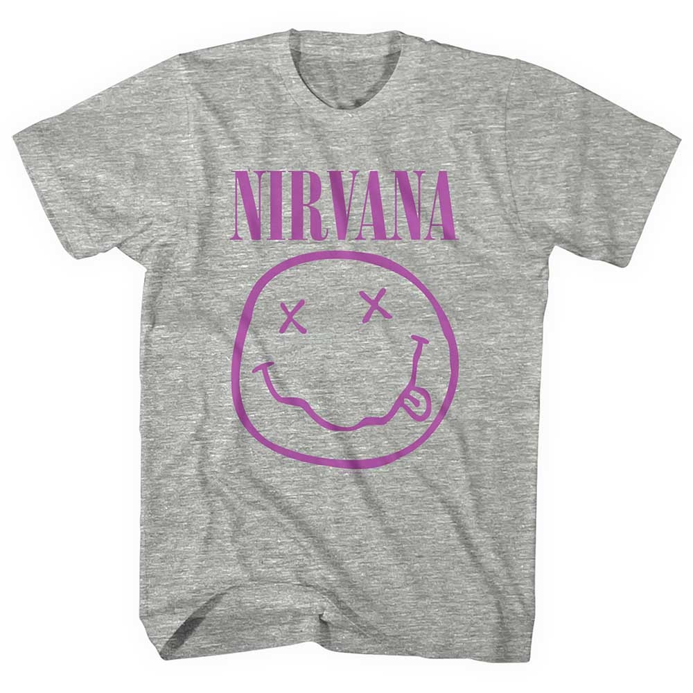Nirvana Unisex T-Shirt: Purple Smiley (XX-Large)
