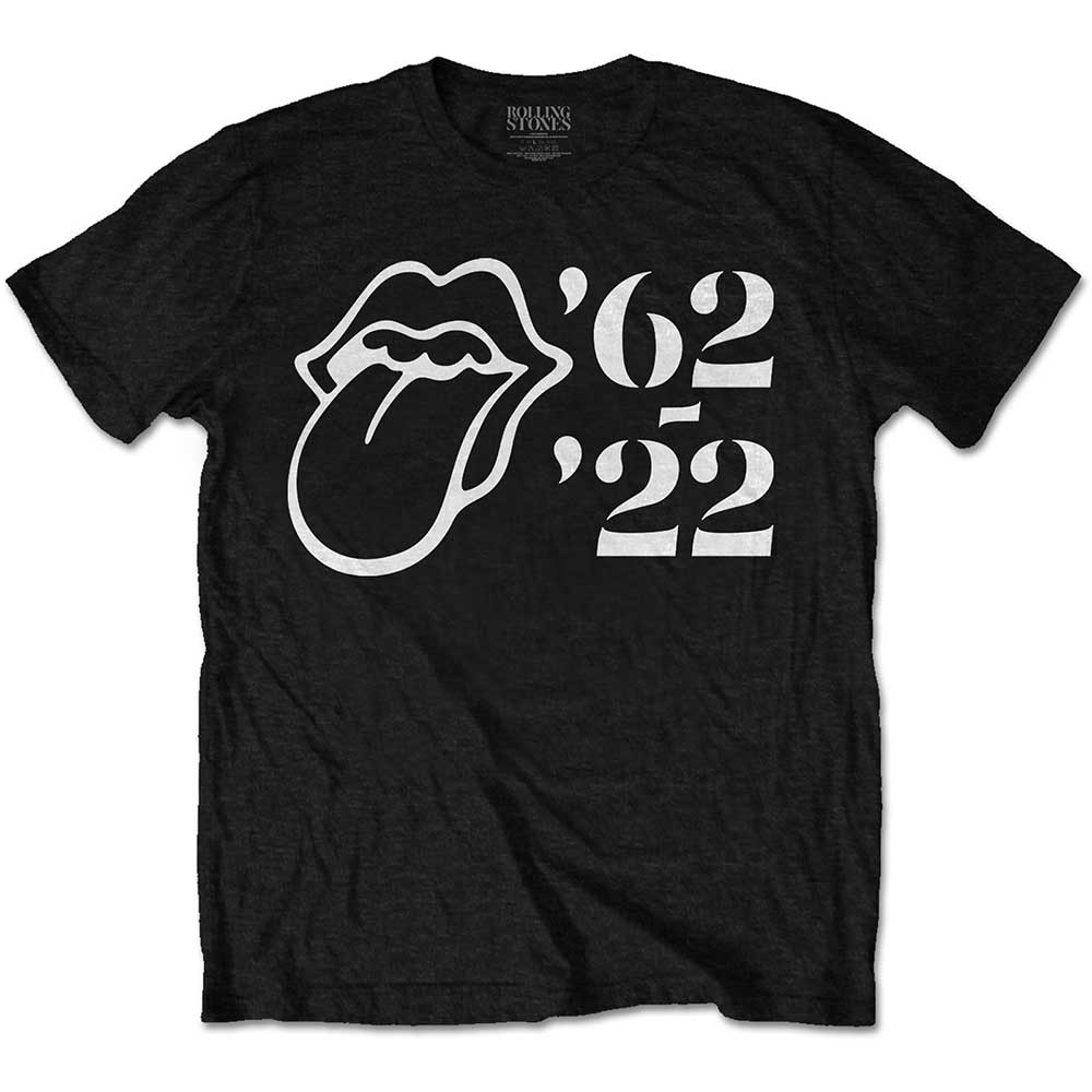 The Rolling Stones Unisex T-Shirt: Sixty Outline '62 - '22 (Large)
