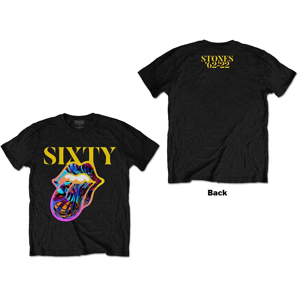 The Rolling Stones Unisex T-Shirt: Sixty Cyberdelic Tongue (Back Print) (XX-Large)