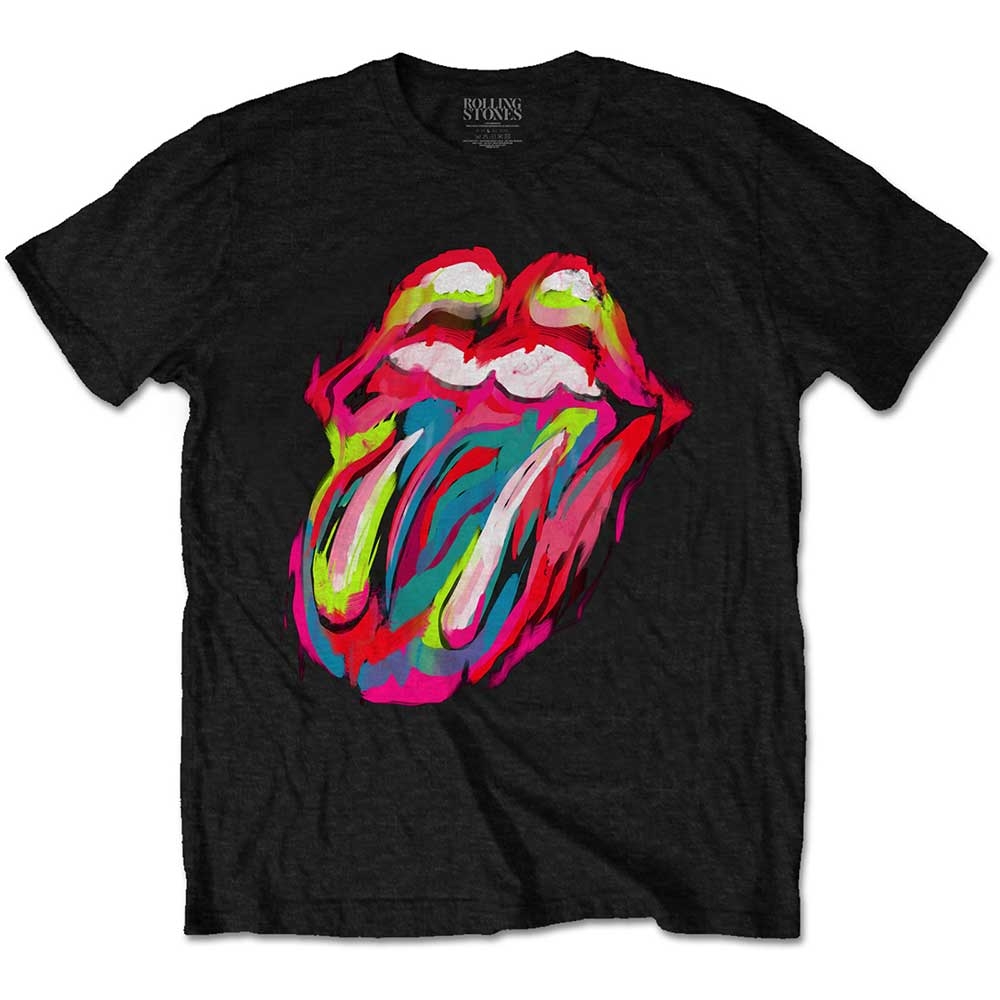 The Rolling Stones Unisex T-Shirt: Sixty Brushstroke Tongue (Large)