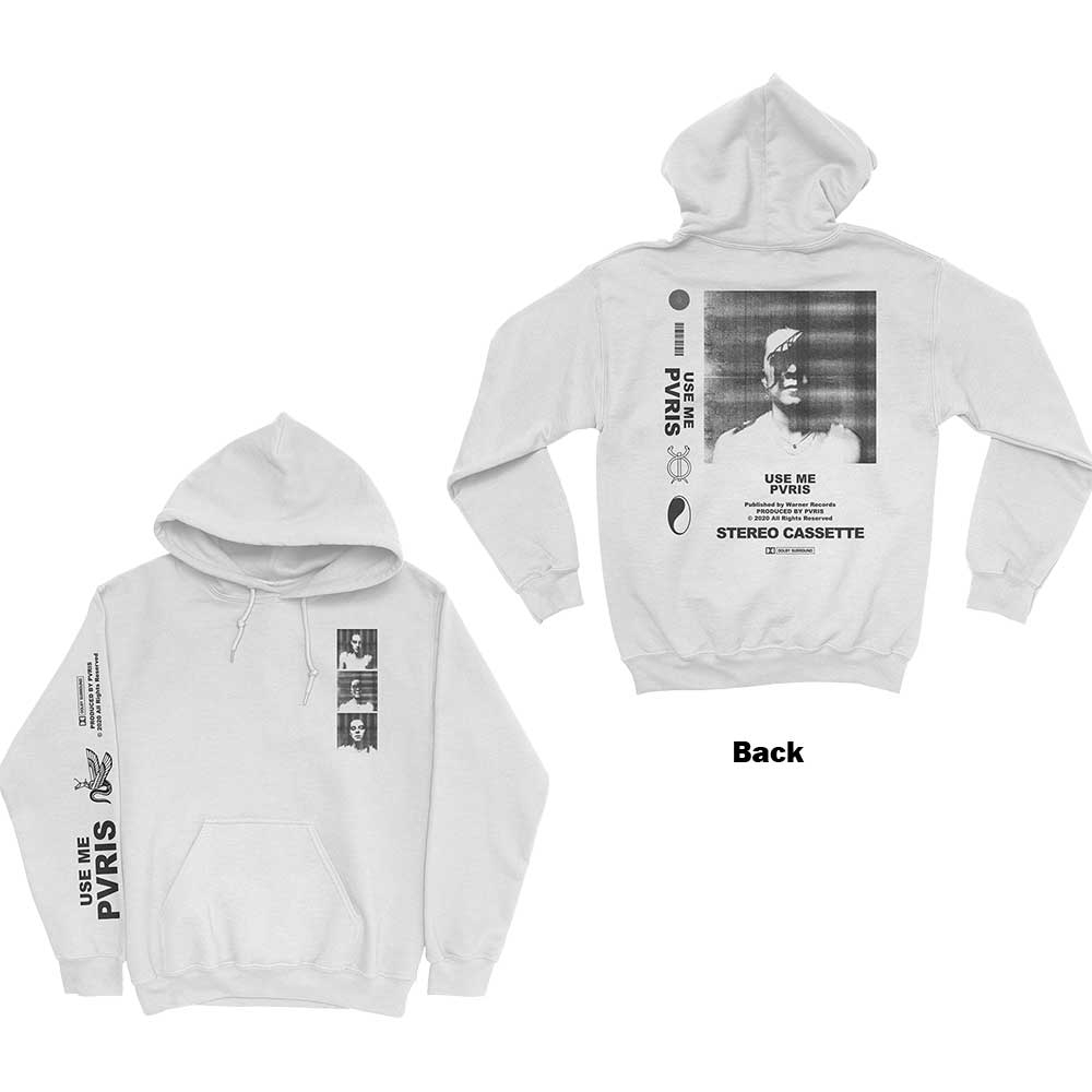 PVRIS Unisex Pullover Hoodie: Use Me Copyright (Back & Sleeve Print) (X-Large)